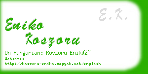 eniko koszoru business card
